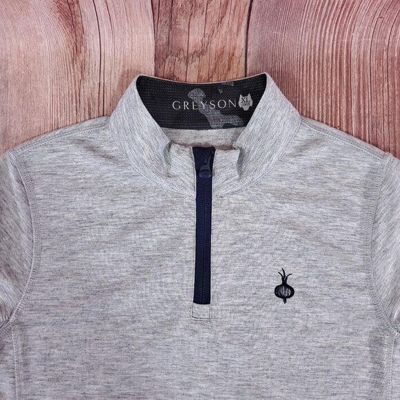 Greyson Youth Size XL 10/11 Ohoopee Match Club 1/4 Zip Pullover Golf Gray - Picture 4 of 14